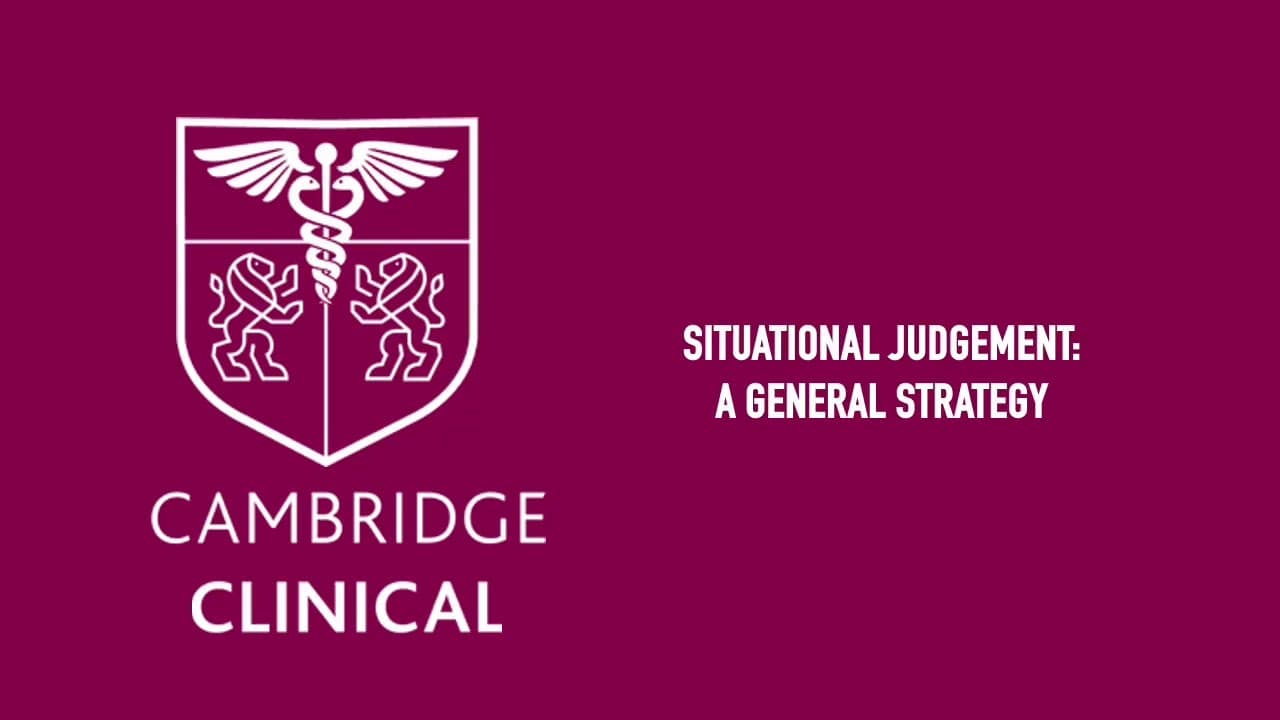 Situational Judgement 1: Overview of question strategy